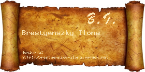 Brestyenszky Ilona névjegykártya