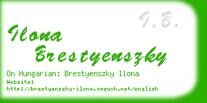 ilona brestyenszky business card